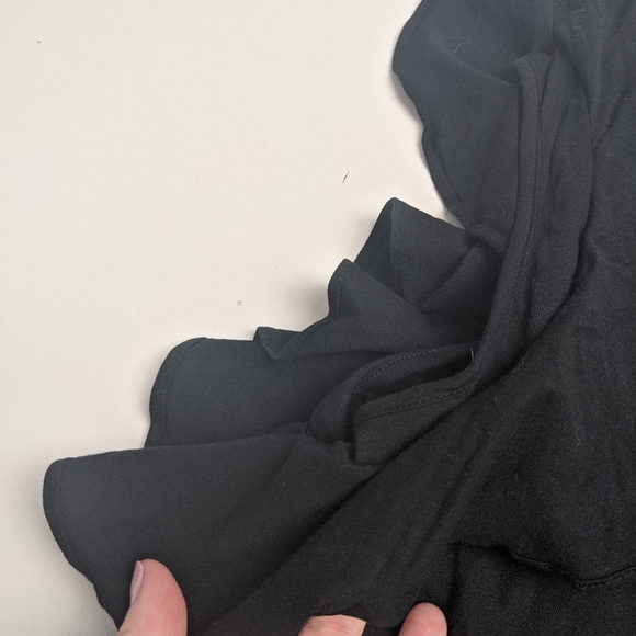 J Crew Factory NWT Black Dress Frill Sleeve Small - Picture 3 of 5